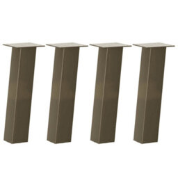 Berkfield Modern Coffee Table Legs 4 Pcs Natural Steel 42 Cm Steel