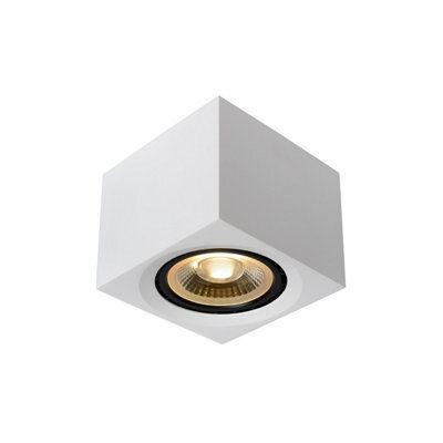Lucide Fedler Modern Surface Mounted Ceiling Spotlight - Led Dim To Warm - Gu10 - 1X12W 2200K/3000K - White - image 1