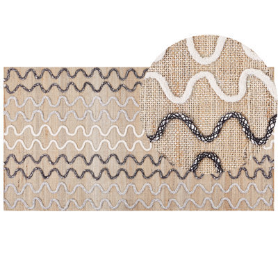 Beliani Rug Sogut Beige 80 X 150 Cm Jute - image 1