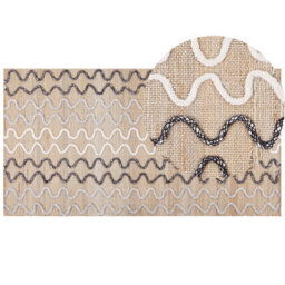 Beliani Rug Sogut Beige 80 X 150 Cm Jute - thumbnail 1