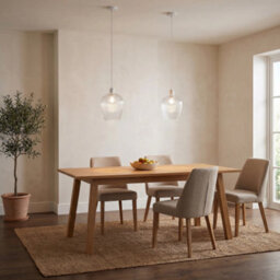 Happy Homewares Modern Transparent Mini Line Ribbed Glass Pendant Ceiling Lamp Shade - thumbnail 6