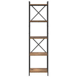 Berkfield Modern Bookcase Old Wood 40 X 30 X 153 Cm Engineered Wood - thumbnail 5
