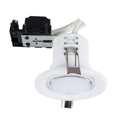 Valuelights Downlight Fire Rated White Ceiling Light Fitting 6 Pack - image 1