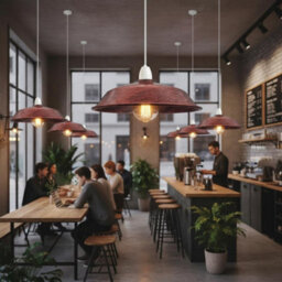 Rustic Red Vintage Metal Pendant Light Shade 36Cm E27 Easy Fit Ceiling Light For Kitchen, Living Room Or Bedroom. - thumbnail 8