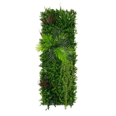 MonsterShop Artificial Plant Wall Panel 50 X 150Cm Alina Living Foliage Greenery Tiles Indoor Outdoor Weather & Uv Resistant - image 1