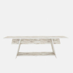 Decorotika Lanca Tv Stand Tv Unit For Tvs Up To 59 Inch White Marble Effect - thumbnail 5