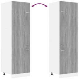 Vidaxl Refrigerator Cabinet Grey Sonoma 60X57X207 Cm Engineered Wood - thumbnail 6