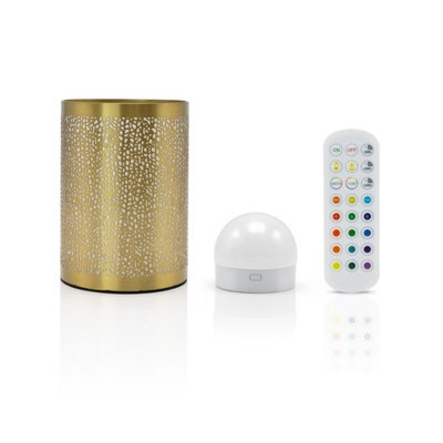 Auraglow Omniance Seraphine Rechargeable Wireless Table Lamp With Remote - Brass - 1 Lamp, 1 Light Source, 1 Remote - image 1