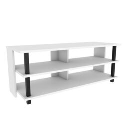 Decorotika Pueblo Tv Stand Tv Unit For Tv's Up To 55 Inches Black And White - thumbnail 5