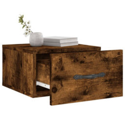 Berkfield Durable Wall-Mounted Bedside Cabinets 2 Pcs Smoked Oak 35X35X20 Cm - thumbnail 4