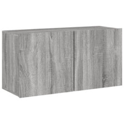Berkfield Tv Cabinet Wall-Mounted Grey Sonoma 80X30X41 Cm - thumbnail 2