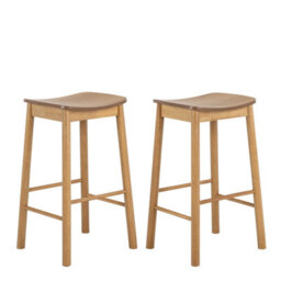 Wyld Haus Brno Bar Table And 2 Stools Natural Oak Effect, Matt Finish, Scandinavian Design - thumbnail 5