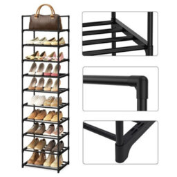 10 Tiers Metal Shoe Footwear Rack Organiser Storage Shelves - thumbnail 6