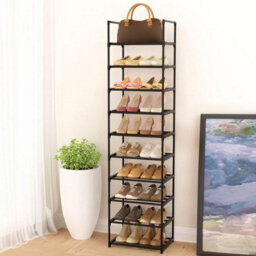 10 Tiers Metal Shoe Footwear Rack Organiser Storage Shelves - thumbnail 5