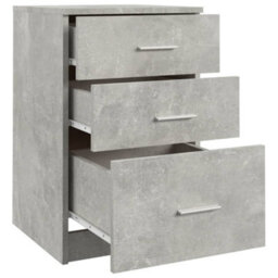 Berkfield Bed Cabinet Concrete Grey 40X40X63 Cm Engineered Wood - thumbnail 8