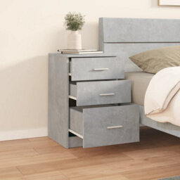 Berkfield Bed Cabinet Concrete Grey 40X40X63 Cm Engineered Wood - thumbnail 3