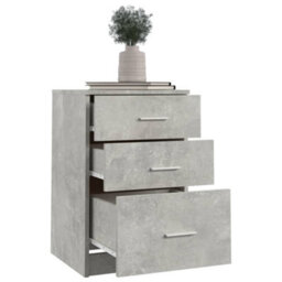 Berkfield Bed Cabinet Concrete Grey 40X40X63 Cm Engineered Wood - thumbnail 5