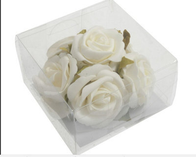 Groves Of Thames Rose Box - Flower: Rose Head: Polyfoam: Pack Of 6: Cream - Occasions -- Bulk - image 1