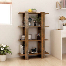 Berkfield Book Cabinet/room Divider Smoked Oak 80X30X123.5 Cm - thumbnail 3