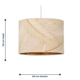 First Choice Lighting Tropica - Champagne Gold Embossed 25Cm Ceiling Pendant Or Lamp Shade - thumbnail 8