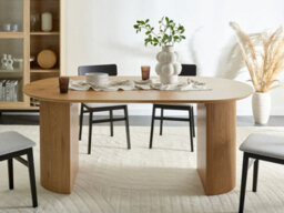 Beliani Dining Table Savory Light Brown 180 Cm 90 Cm - thumbnail 2