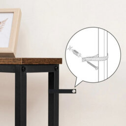 114X20X76Cm Console Table With Charging Station Sofa Side Table - thumbnail 4