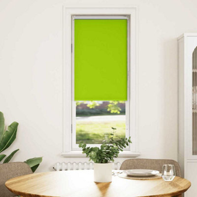 Berkfield Durable Roller Blind Blackout Leaves Green 60X150 Cm Fabric Width 55.7 Cm Polyester - image 1