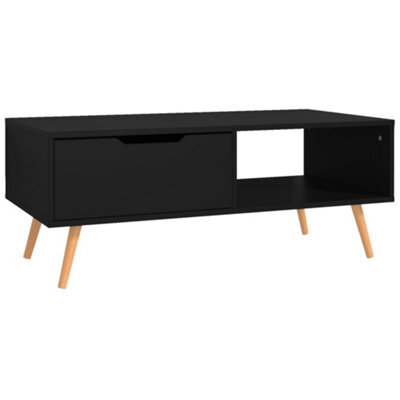 Berkfield Elegant Coffee Table Black 100X49.5X43 Cm Engineered Wood - image 1