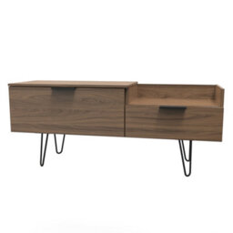 Fuji Tv Console Unit In Carini Walnut (Ready Assembled) - thumbnail 3