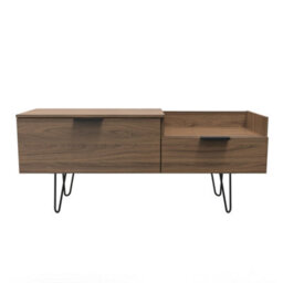 Fuji Tv Console Unit In Carini Walnut (Ready Assembled) - thumbnail 1