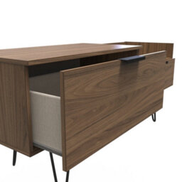 Fuji Tv Console Unit In Carini Walnut (Ready Assembled) - thumbnail 6