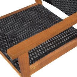 Walplus 5 Piece Outdoor Dining Set Poly Rattan Black And Brown - thumbnail 4