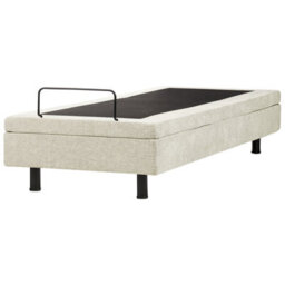 Beliani Adjustable Bed Without Headboard Fabric Castellan 90 X 200 Cm (Eu Single) Beige - thumbnail 4