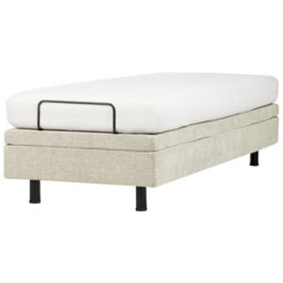 Beliani Adjustable Bed Without Headboard Fabric Castellan 90 X 200 Cm (Eu Single) Beige - thumbnail 7