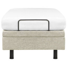 Beliani Adjustable Bed Without Headboard Fabric Castellan 90 X 200 Cm (Eu Single) Beige - thumbnail 8
