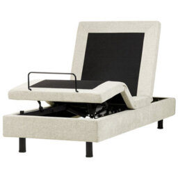 Beliani Adjustable Bed Without Headboard Fabric Castellan 90 X 200 Cm (Eu Single) Beige - thumbnail 6