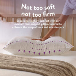 Slumberdown Duck Feather Pillows 2 Pack Hotel Quality Medium Firm Bed Pillow 100% Luxury Cotton Cover Natural Pillows 48X74Cm - thumbnail 4