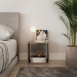 Urbn-Living Urbnliving Height 30Cm Shelves Cube  Shelving Colour Oak Cube Display Storage Wood Shelf - thumbnail 2