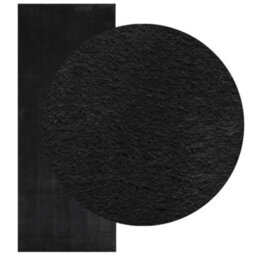 Berkfield Rug Huarte Short Pile Soft And Washable Black 80X200 Cm - thumbnail 3