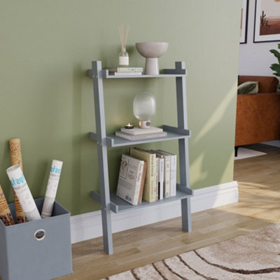 Lassic Vida Designs York Grey 3 Tier Ladder Bookcase Freestanding Open Shelf (H)1005mm (W)560mm (D)320mm - image 1