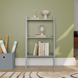 Lassic Vida Designs York Grey 3 Tier Ladder Bookcase Freestanding Open Shelf (H)1005mm (W)560mm (D)320mm - thumbnail 3