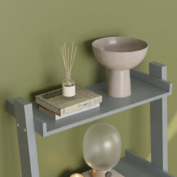 Lassic Vida Designs York Grey 3 Tier Ladder Bookcase Freestanding Open Shelf (H)1005mm (W)560mm (D)320mm - thumbnail 4