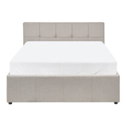 Beliani Ottoman Bed Lauresses Fabric Taupe 120 X 200 Cm (Eu Small Double) - thumbnail 6