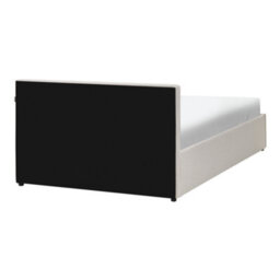 Beliani Ottoman Bed Lauresses Fabric Taupe 120 X 200 Cm (Eu Small Double) - thumbnail 7