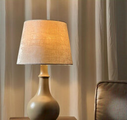 "9"" Beige Velvet Dual Purpose Lampshade Small Drum Shade For Table Lamp Or Ceiling Pendant Soft Ambient Lighting" - thumbnail 5
