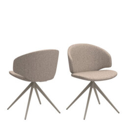 Furniture To Go Ella Swivel Beige Dining Chair - thumbnail 1