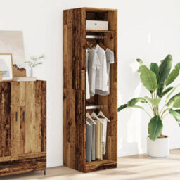 Berkfield Durable Wardrobe Old Wood 50X50X200 Cm Engineered Wood - thumbnail 3