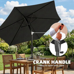 Outsunny Garden Parasol, 2M Outdoor Table Parasol Umbrella With Tilt - thumbnail 7
