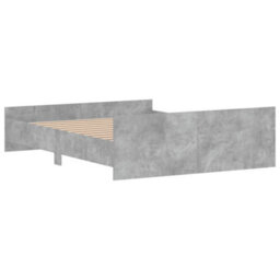 Berkfield Bed Frame With Headboard And Footboard Concrete Grey 140X200 Cm - thumbnail 6