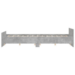 Berkfield Bed Frame With Headboard And Footboard Concrete Grey 140X200 Cm - thumbnail 5